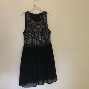 Black sequin mini dress. Worn once.